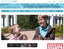 Tablet Screenshot of cochlearimplantonline.com